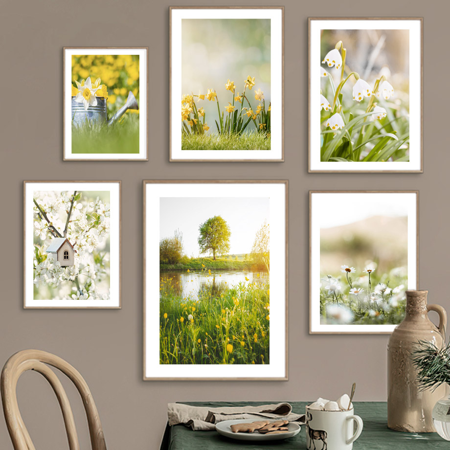 Resin Art Home Decor - Spring Scenery Flower Green Vegetation Posters