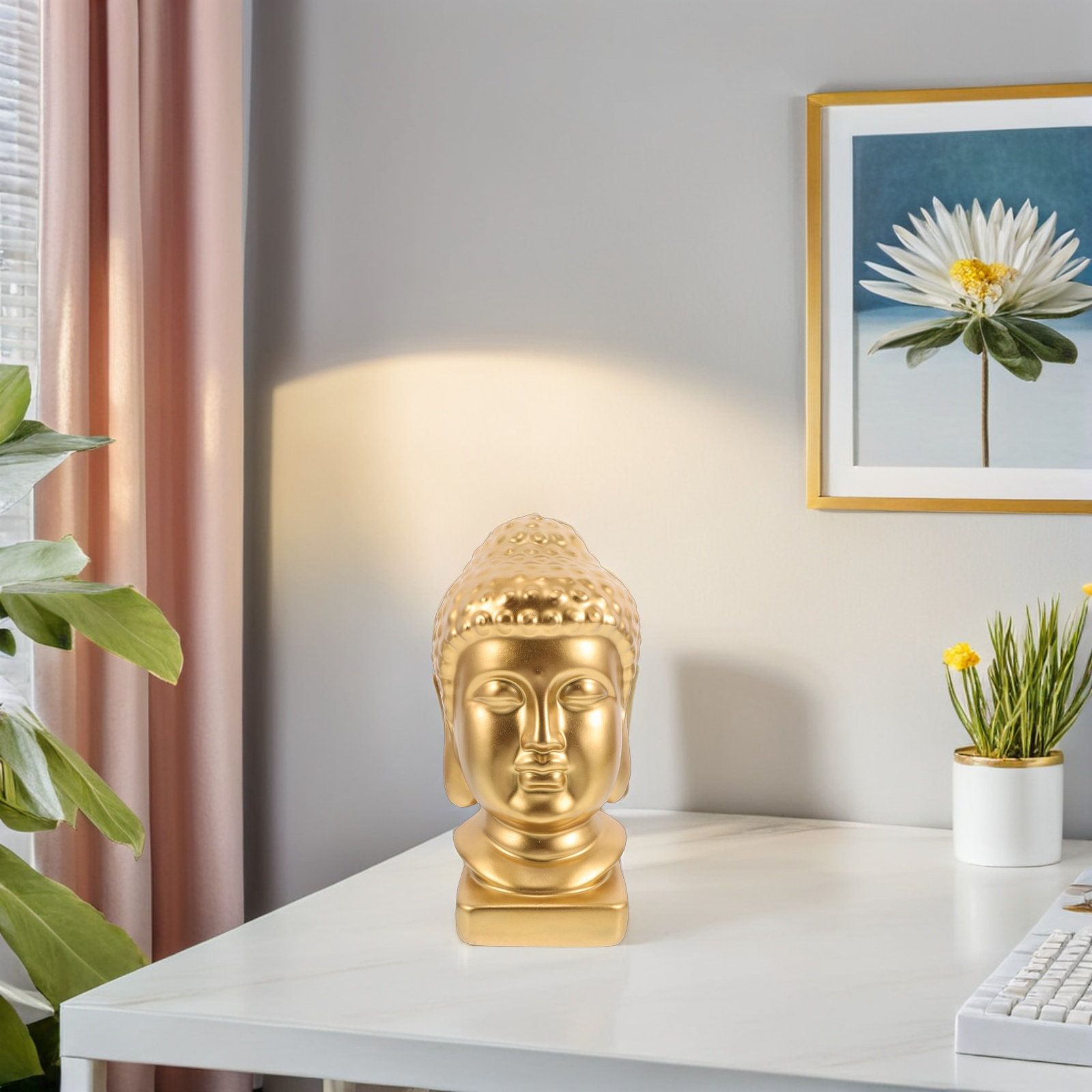 Resin Buddha Head Art Statue E - đánh giá và giá Resin Art Home Decor