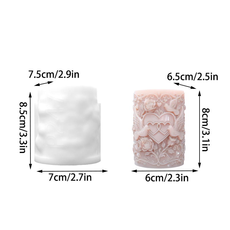 Double Heart Connected White D - đánh giá và giá Resin Art Heart