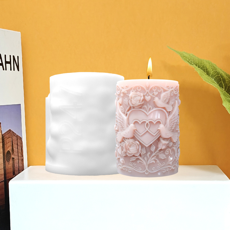 Double Heart Connected White D - đánh giá và giá Resin Art Heart