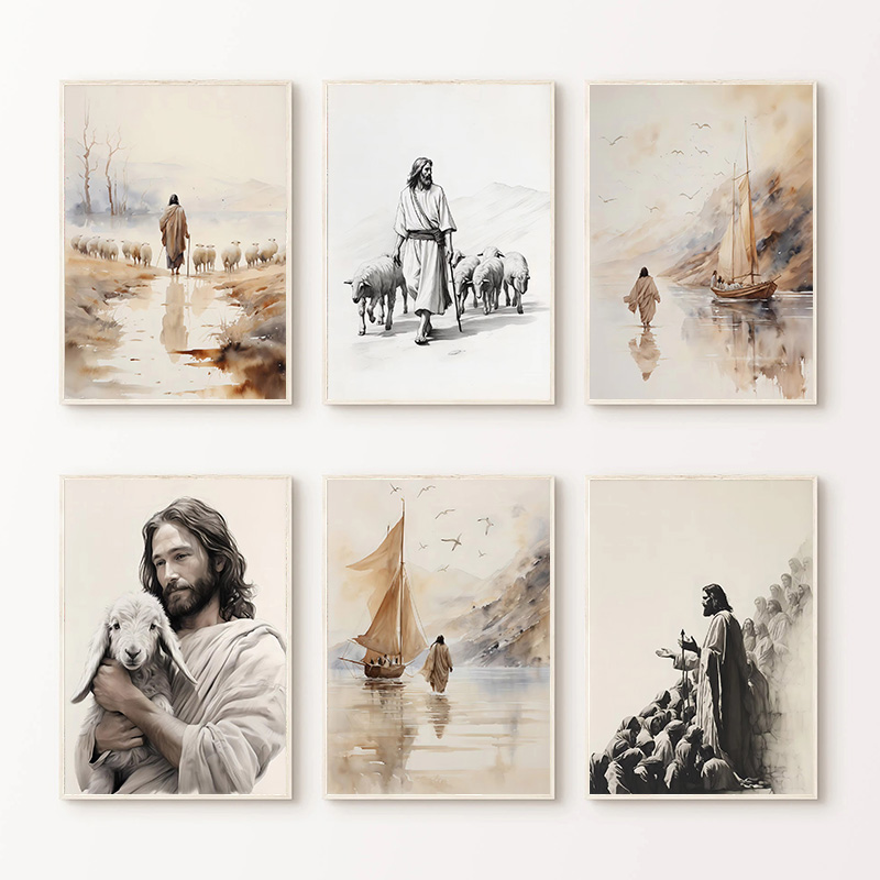 Jesus Walks on Water Christian - đánh giá và giá Resin Art Home Decor