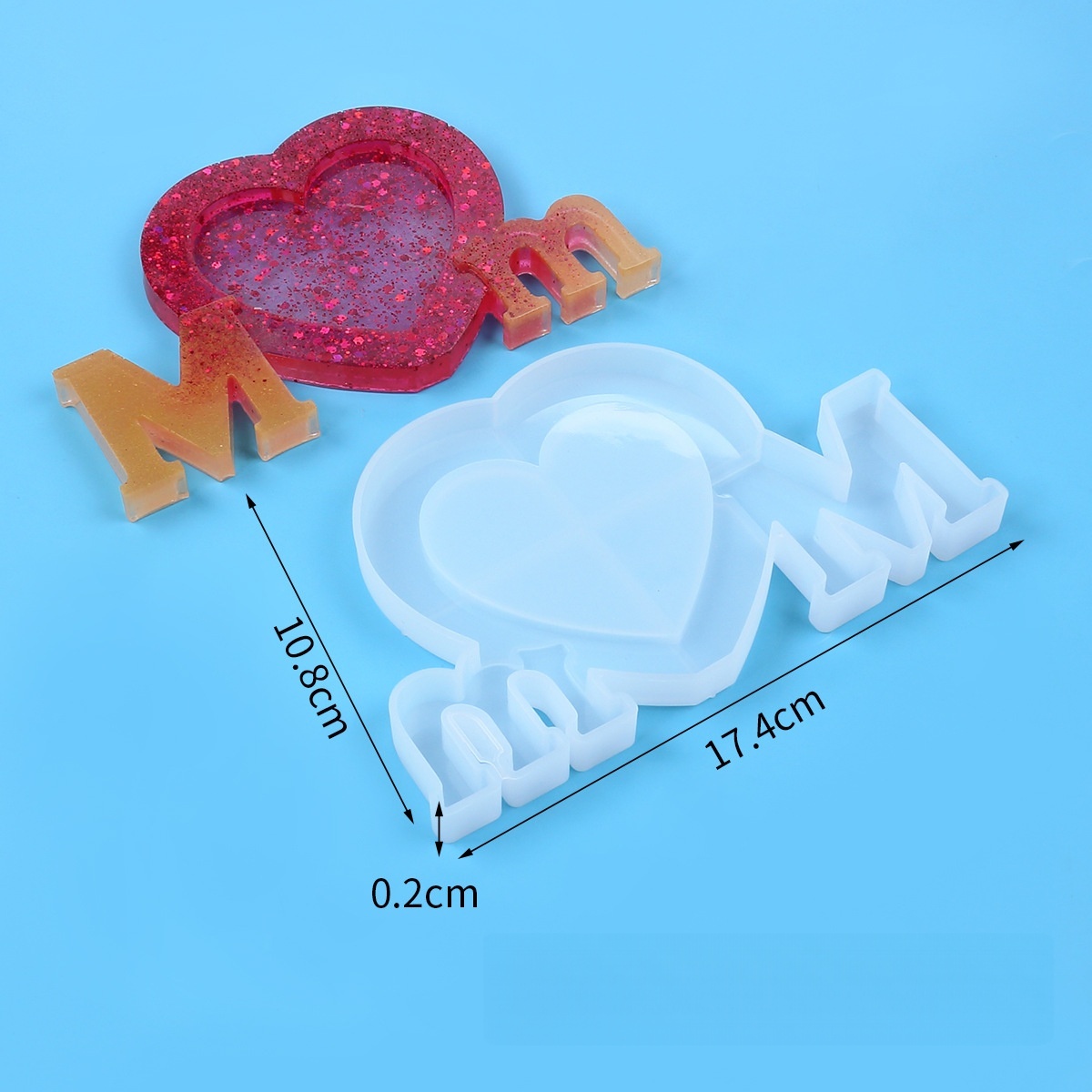 Letter Mm Epoxy Resin Silicone - đánh giá và giá Resin Art Heart