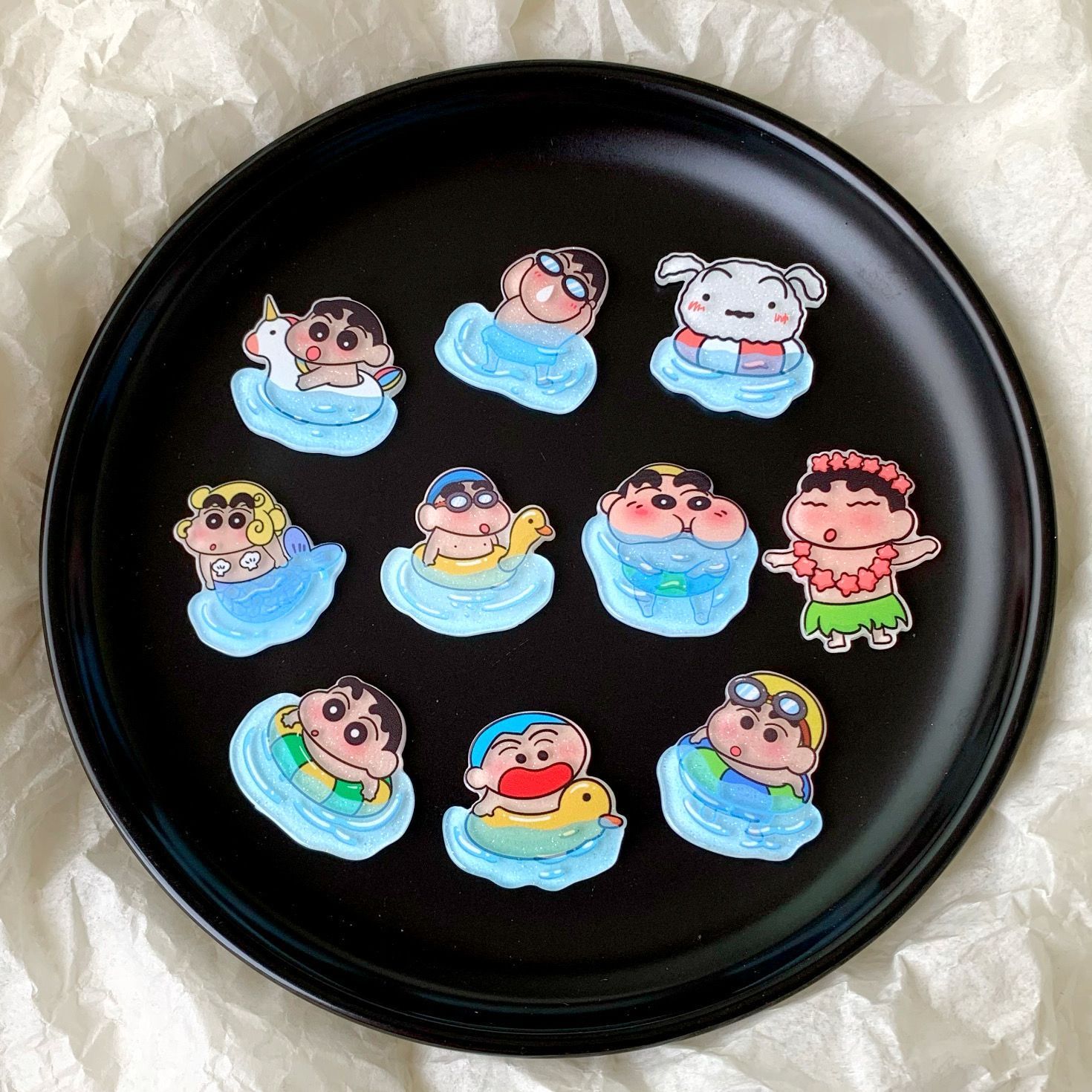 Crayon Shin-chan resin accesso - đánh giá và giá Resin Art Sticker