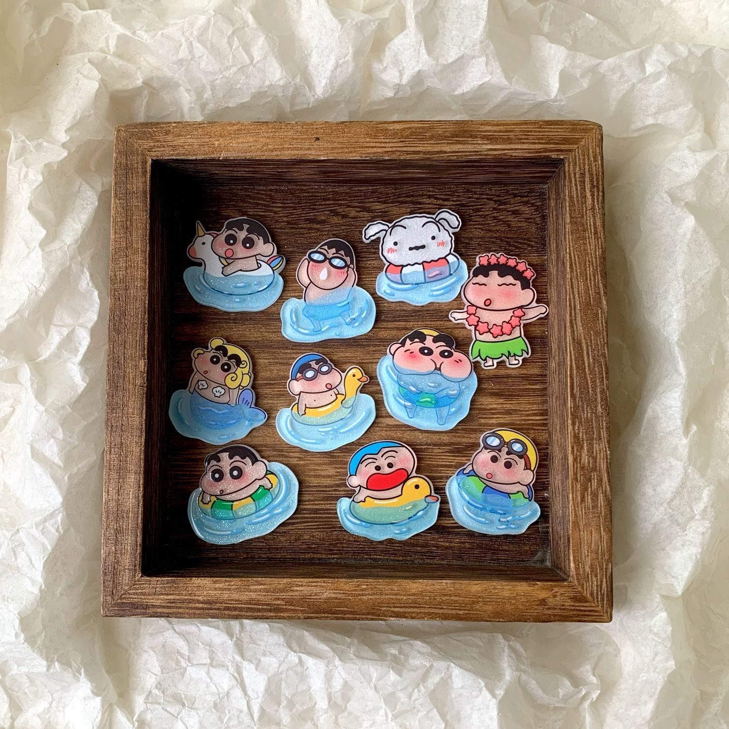 Crayon Shin-chan resin accesso - đánh giá và giá Resin Art Sticker