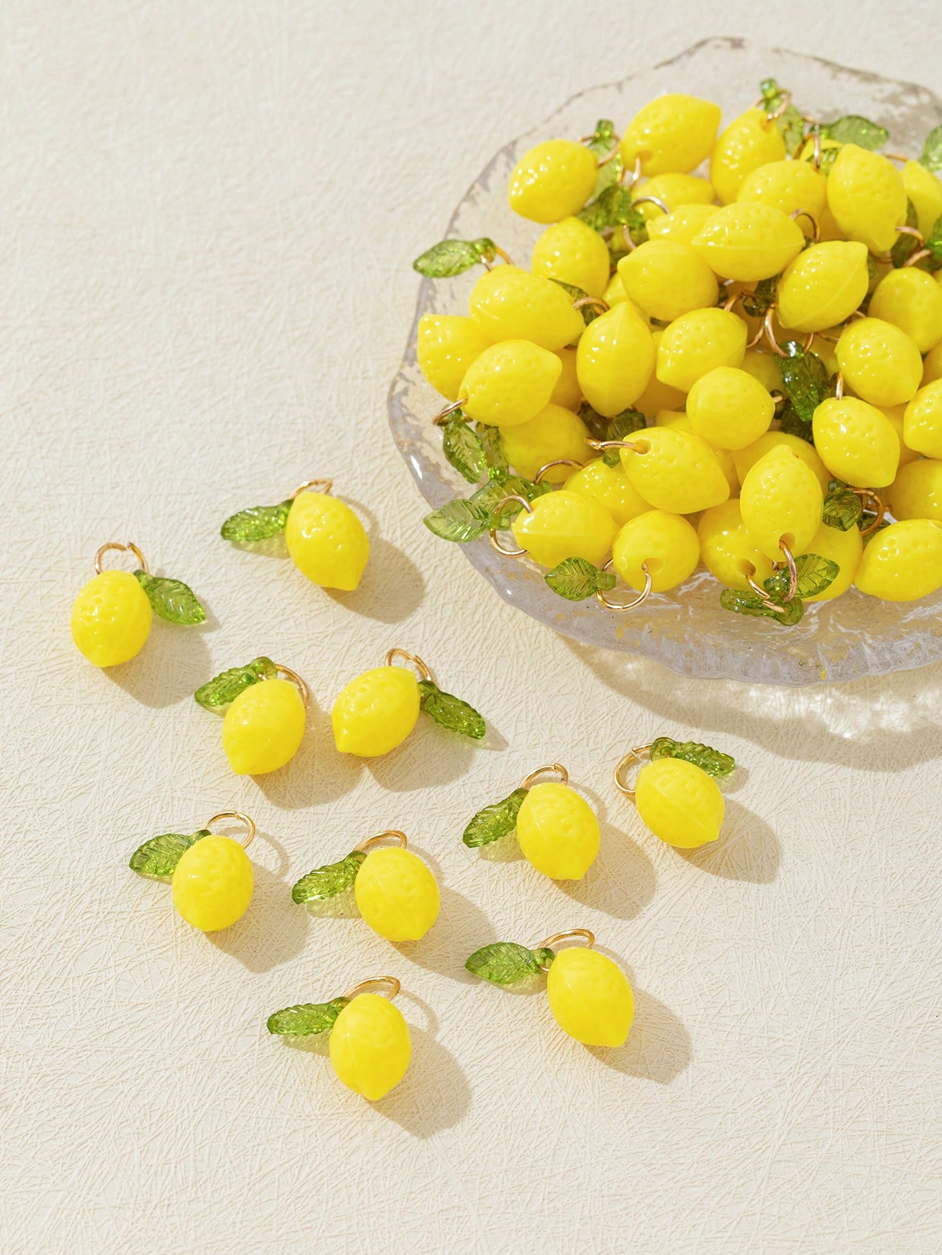 10Pcs 3D Lemon Resin Charms Pe - đánh giá và giá Resin Art Bracelet