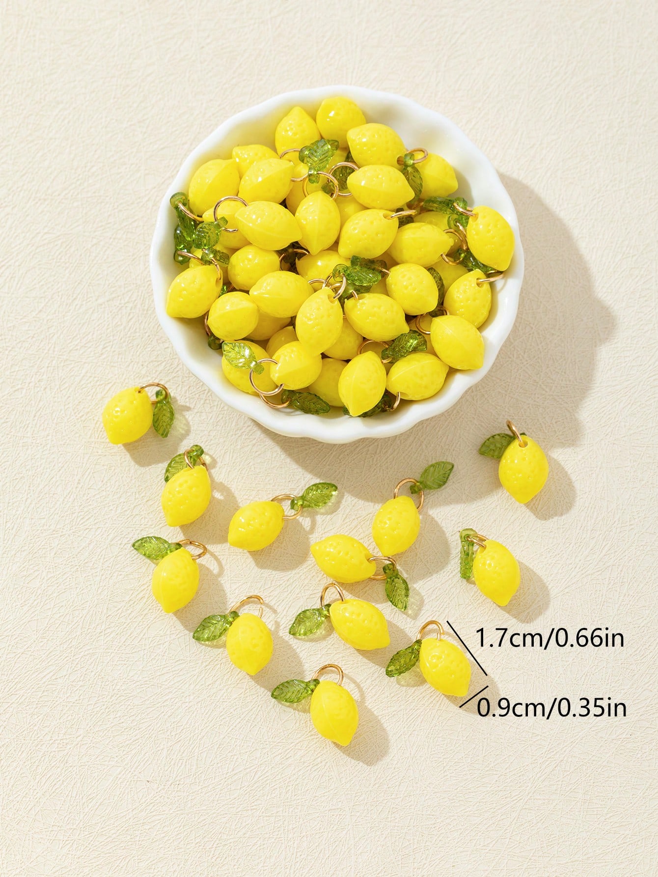 10Pcs 3D Lemon Resin Charms Pe - đánh giá và giá Resin Art Bracelet