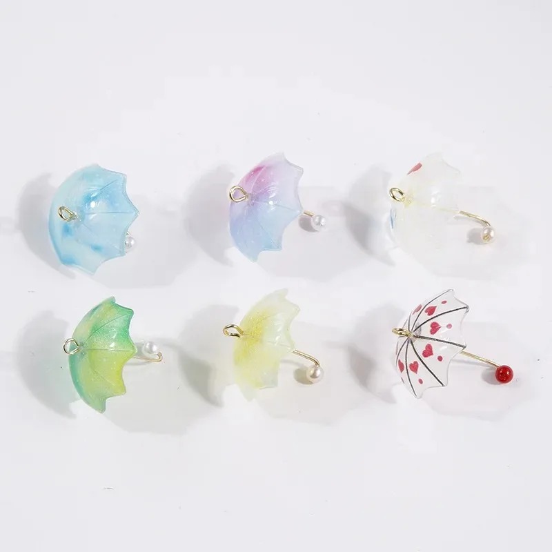 6Pcs 3D Cute Beach Umbrella Ac - đánh giá và giá Resin Art Beach Theme