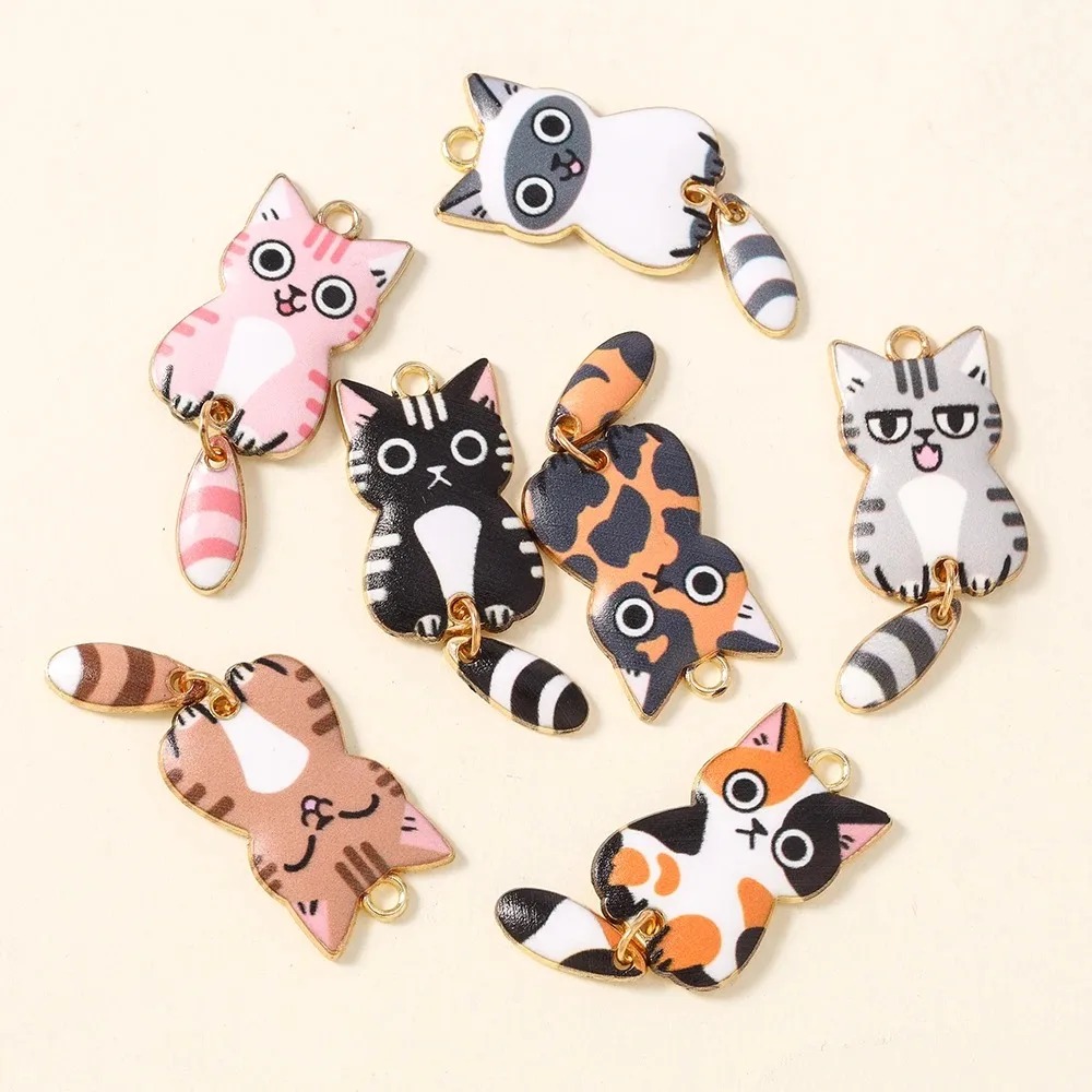 10Pcs 16×39mm Cute Cartoon Cat - đánh giá và giá Resin Art And Craft