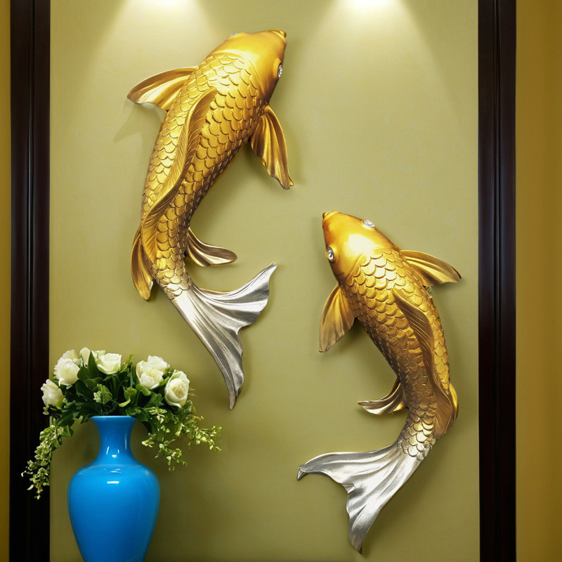 Lucky Koi Fish 3D Wall Decor,  - đánh giá và giá Resin Art Sticker