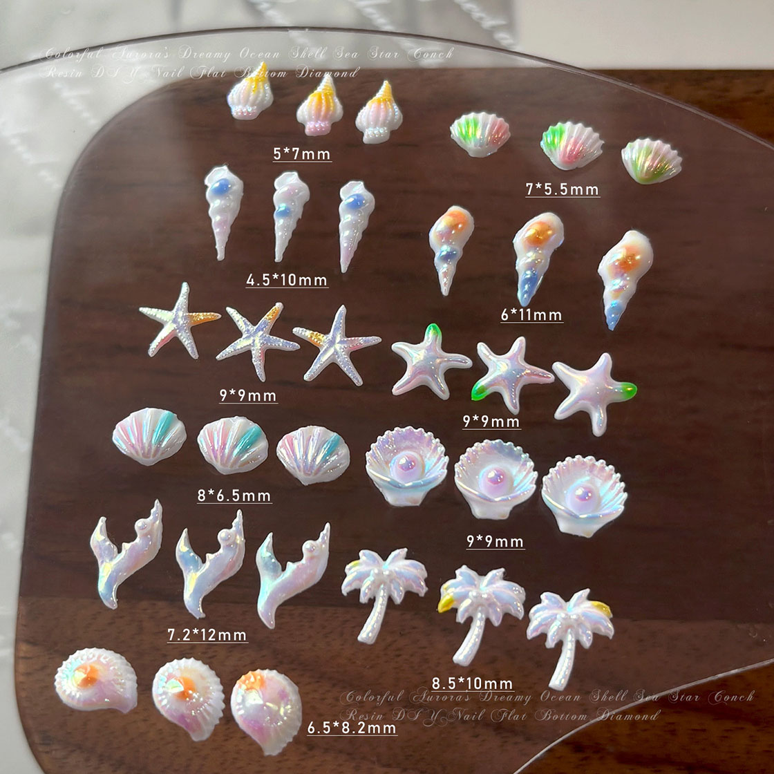 50pc Summer Beach Nail Rhinest - đánh giá và giá Resin Art Beach Theme
