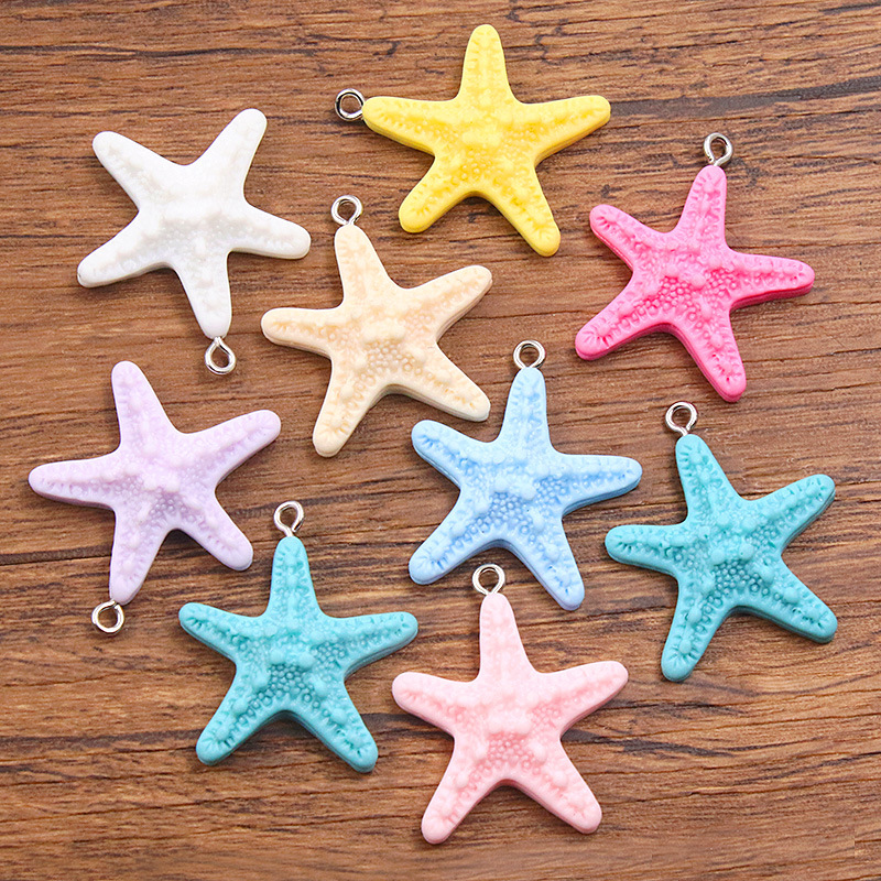 10Pcs Dopamine Color Starfish  - đánh giá và giá Resin Art Bracelet