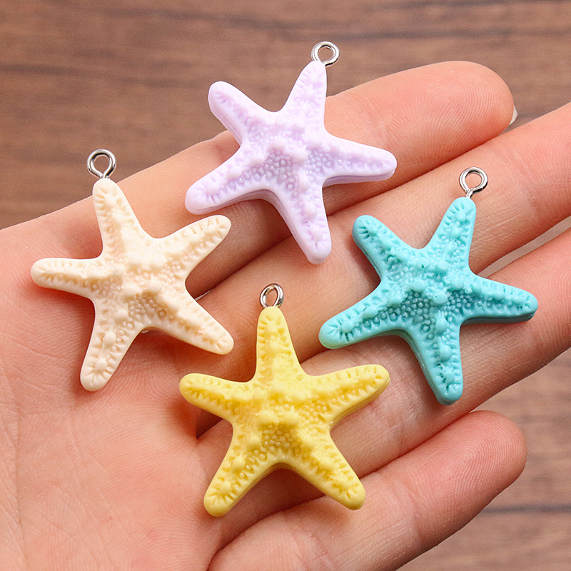 10Pcs Dopamine Color Starfish  - đánh giá và giá Resin Art Bracelet