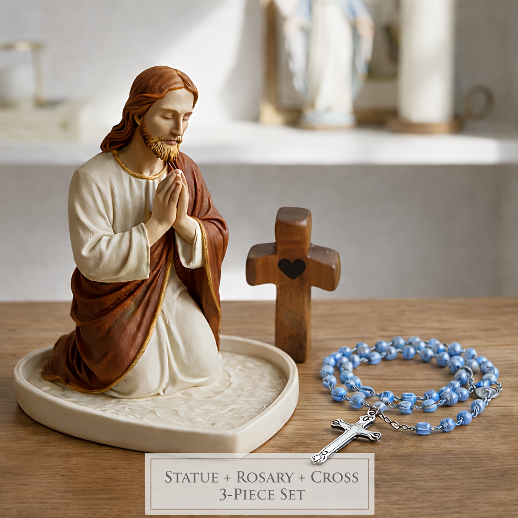 Jesus Virgin Mary Praying Stat - đánh giá và giá Resin Art Heart