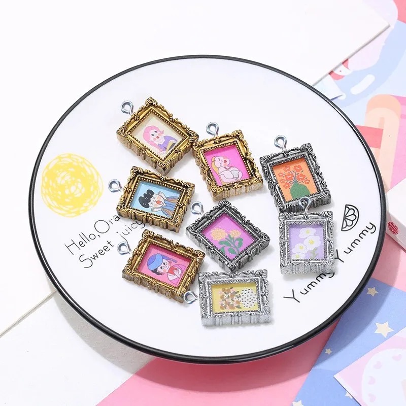 10Pcs Flatback Cabochon Vintag - đánh giá và giá Resin Art Bracelet