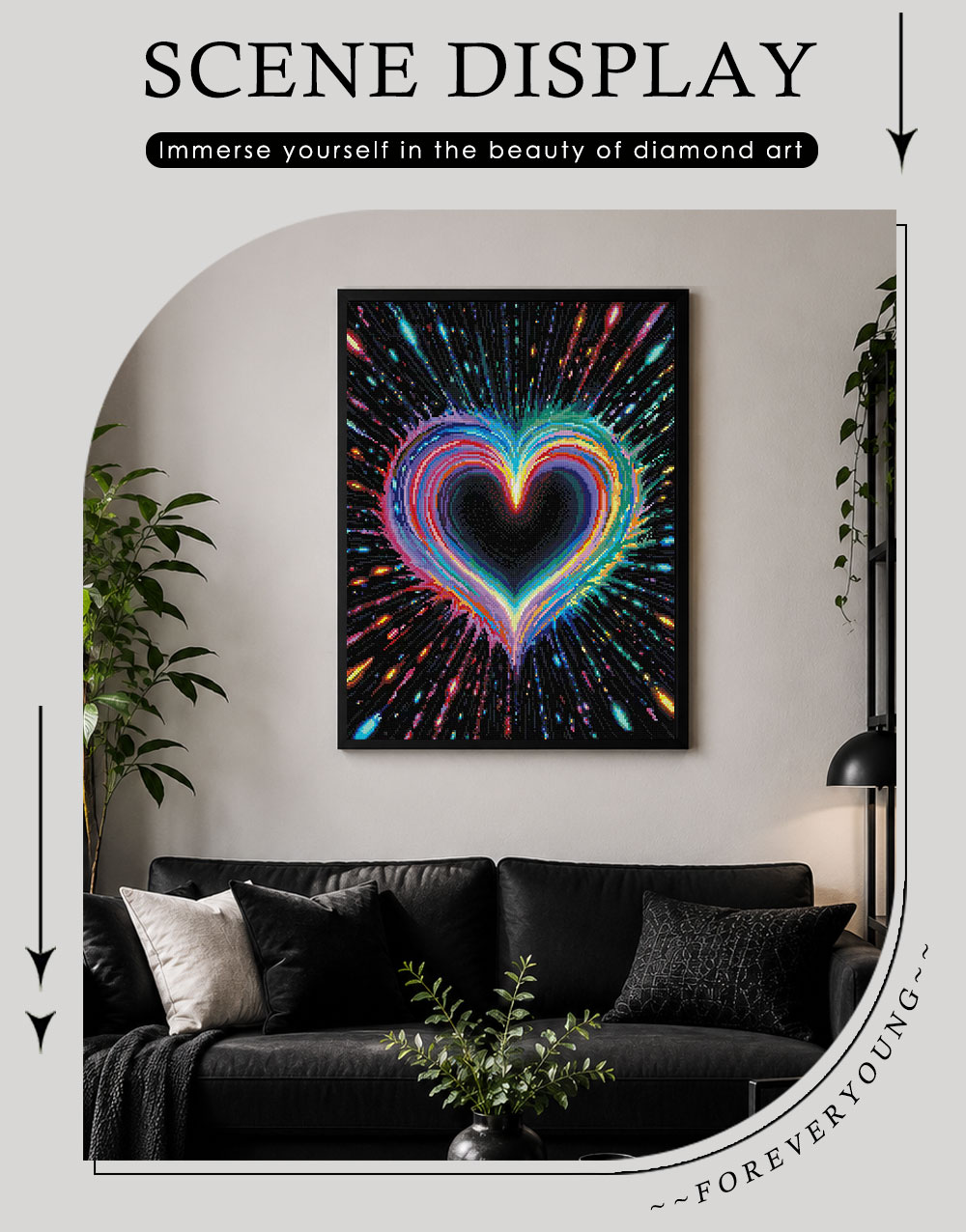 ForeverYoung 43.7×58.3cm Heart - đánh giá và giá Resin Art On Wall