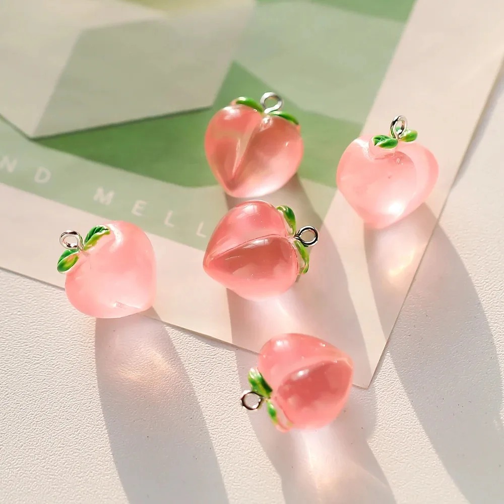 10Pcs Transparent Pink Peach R - đánh giá và giá Resin Art Bracelet