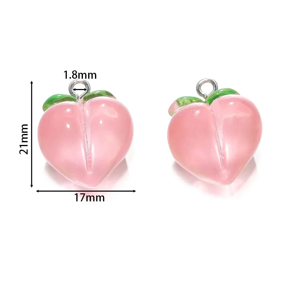 10Pcs Transparent Pink Peach R - đánh giá và giá Resin Art Bracelet