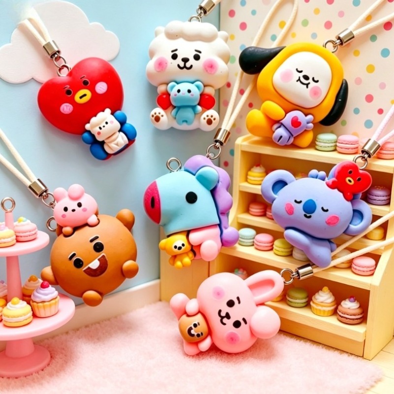 7pcs BT21 Resin Cartoon Charm  - đánh giá và giá Resin Art Bracelet