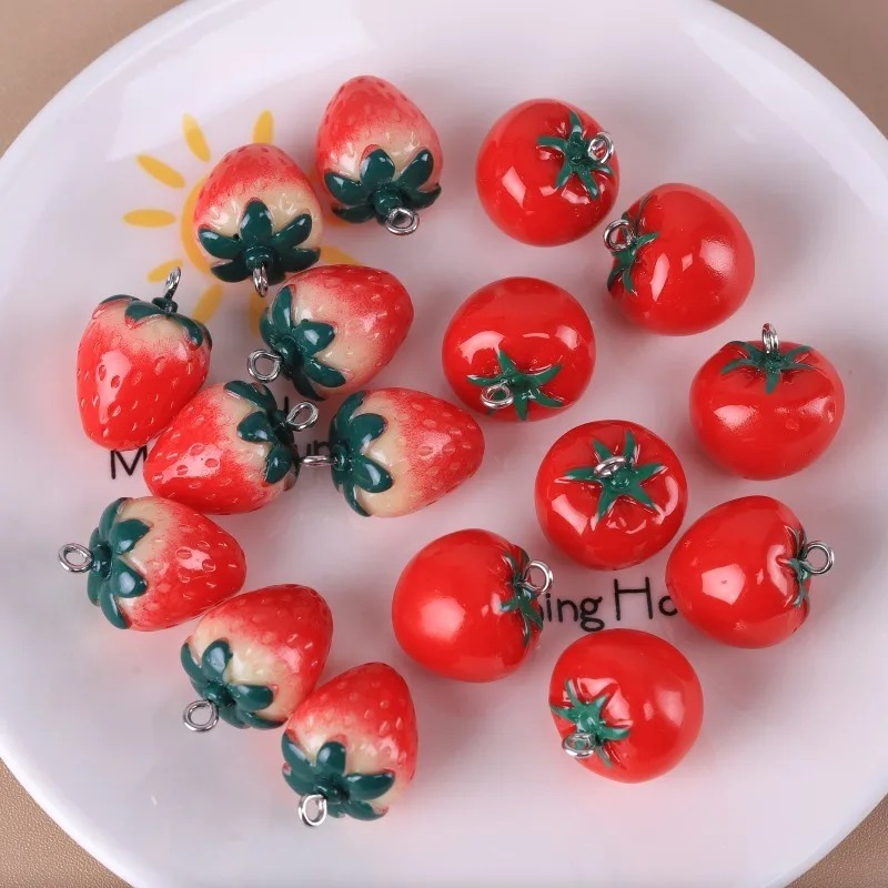 10 Pieces Realistic 3D Strawbe - đánh giá và giá Resin Art Bracelet