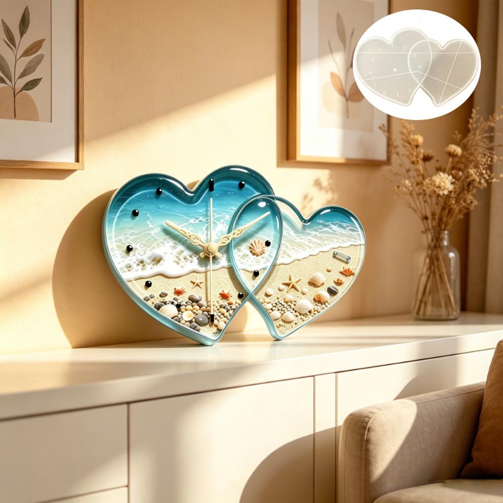 Love connected heart shape clo - đánh giá và giá Resin Art Heart