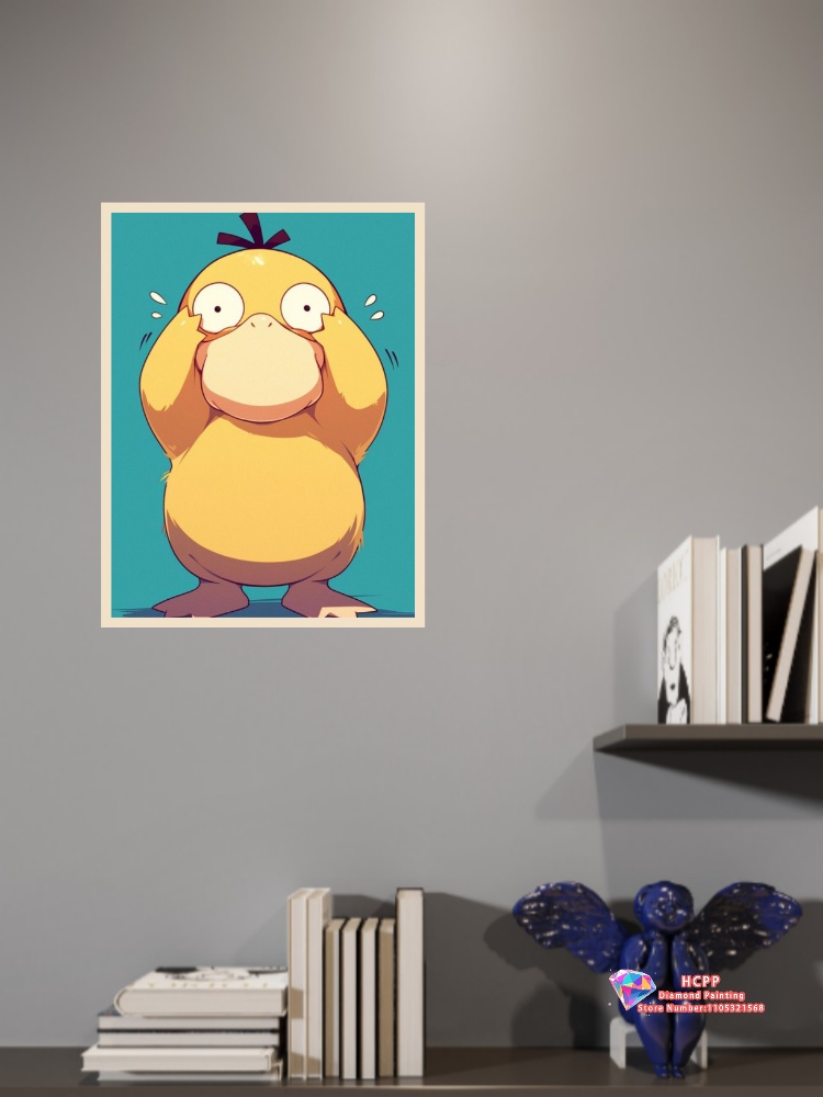 1pc frameless Psyduck Cartoon  - đánh giá và giá Resin Art Sticker