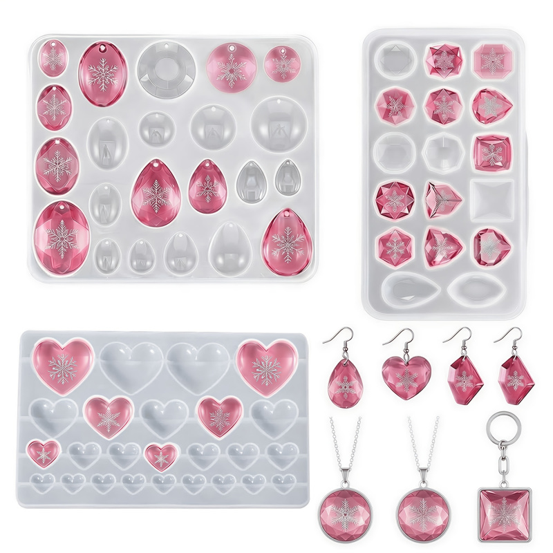 3Packaged Gemstone Silicone Mo - đánh giá và giá Resin Art Heart