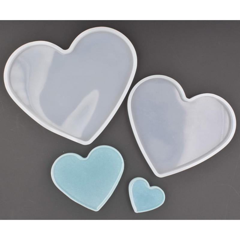 Love heart shape epoxy mold si - đánh giá và giá Resin Art Heart