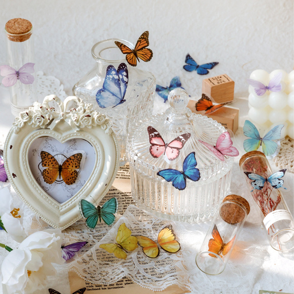 40Pcs/Bag Butterfly Stickers P - đánh giá và giá Resin Art Sticker